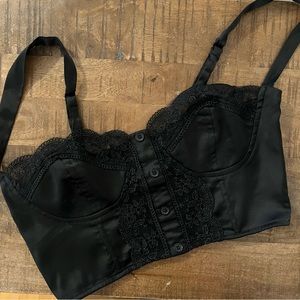 Princess Polly BLACK CORSET STYLE top